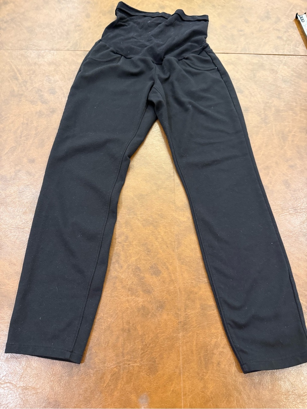 Motherhood Maternity Black Maternity Trouser Pants stretch panel, petite XS.